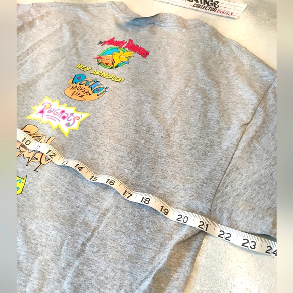 NICKELODEON 90'S Grey T-shirt RETRO size Large - Picture 4 of 7